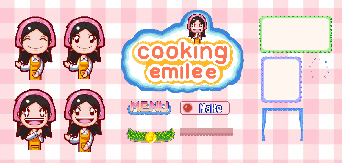 Redrawn Cooking Mama inspired character sprites for Cooking Emilee