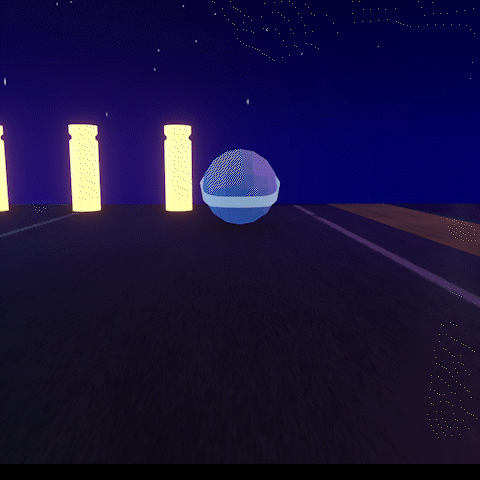 Dynamic neon warning displayed when the player reaches the street boundary