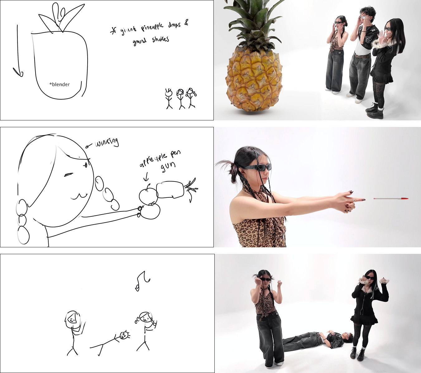 Comparison of the PPAP storboard and final shot
